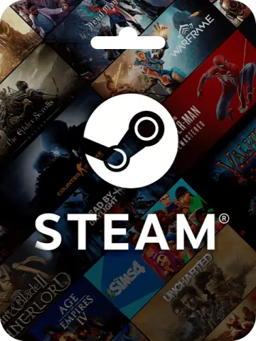 A Steam Wallet gift card